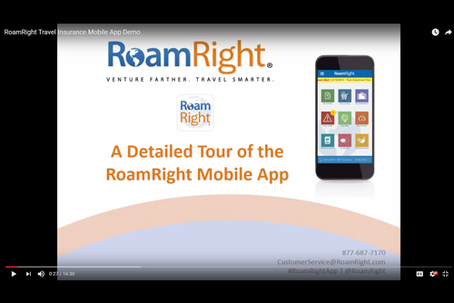 Take a tour of the RoamRight mobile app